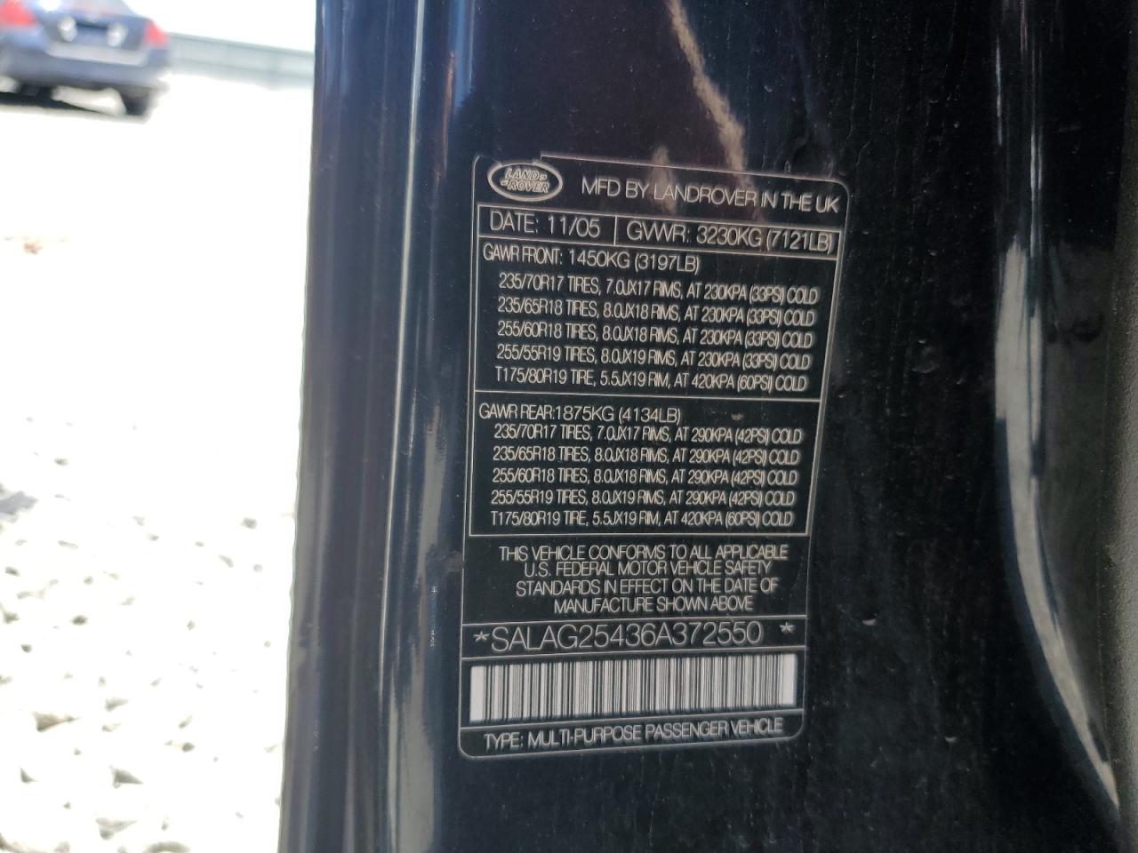 Lot #3292855566 2006 LAND ROVER LR3 HSE