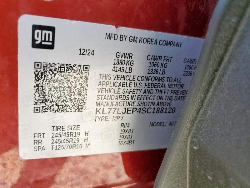 2025 CHEVROLET TRAX 2RS - KL77LJEP4SC188120