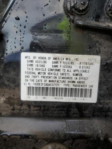 2016 ACURA ILX BASE W 19UDE2F38GA022723