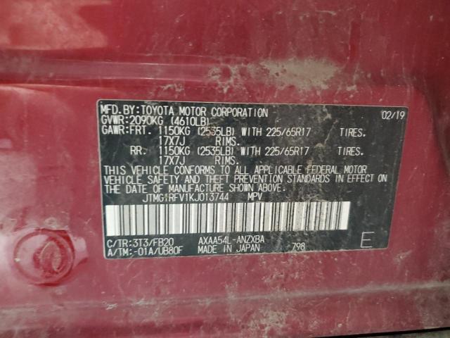 2019 TOYOTA RAV4 LE - JTMG1RFV1KJ013744