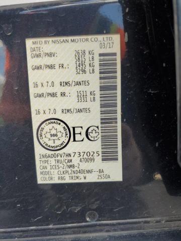 2017 NISSAN FRONTIER S 1N6AD0FV7HN737025