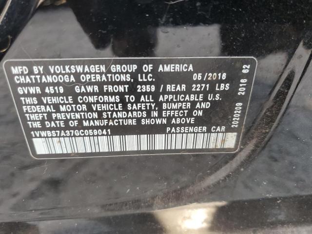 2016 VOLKSWAGEN PASSAT SE - 1VWBS7A37GC059041