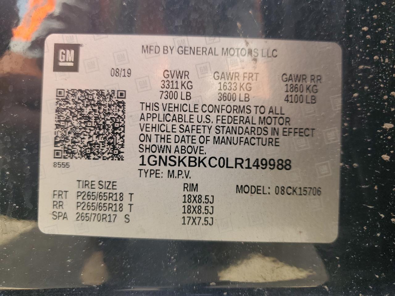 CHEVROLET TAHOE K1500 LT