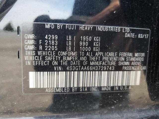 2017 SUBARU IMPREZA 4S3GTAA66H3729743