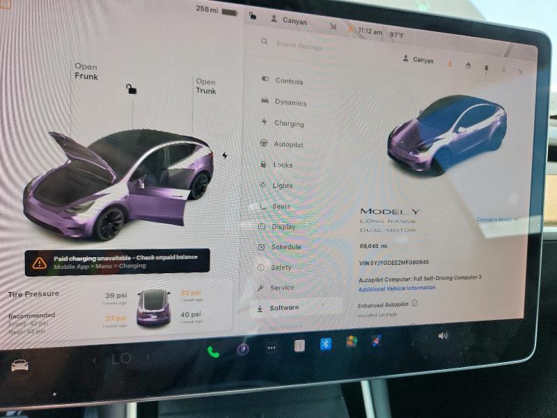 2021 TESLA MODEL Y 5YJYGDEE2MF080645