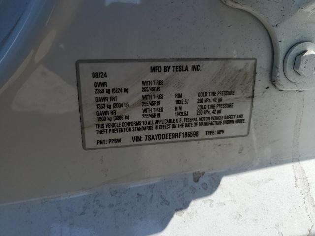 2024 TESLA MODEL Y - 7SAYGDEE9RF186598