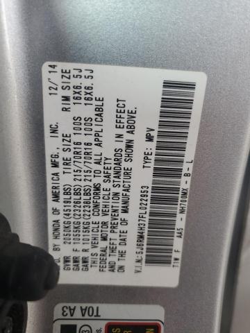 2015 HONDA CR-V LX 5J6RM4H37FL022953