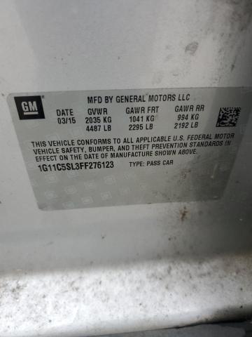 2015 CHEVROLET MALIBU 1LT 1G11C5SL3FF276123