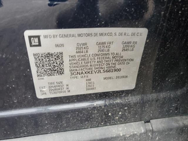 2020 CHEVROLET EQUINOX LT - 3GNAXKEV2LS681900