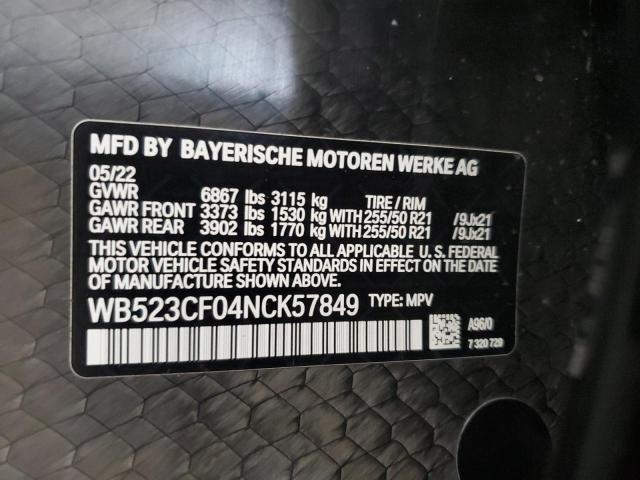2022 BMW IX XDRIVE5 WB523CF04NCK57849