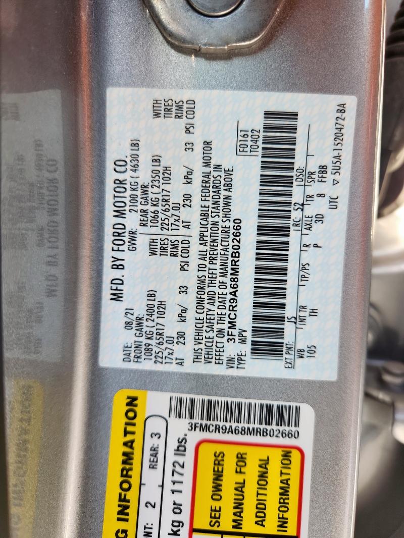 2021 FORD BRONCO SPO - 3FMCR9A68MRB02660