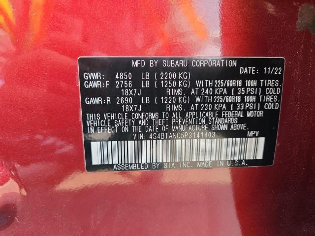 2023 SUBARU OUTBACK LI 4S4BTANC5P3141403