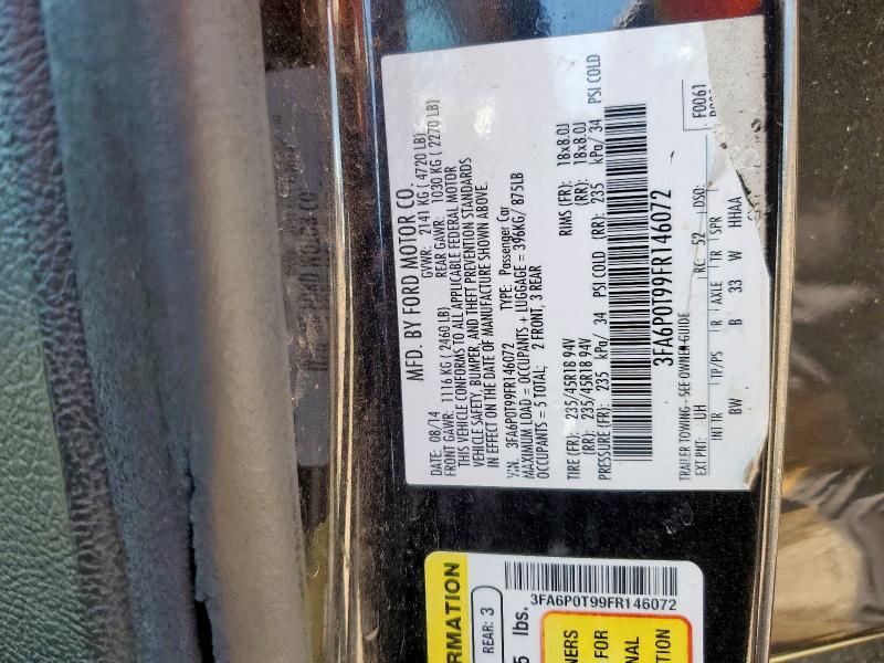 2015 FORD FUSION SE - 3FA6P0T99FR146072