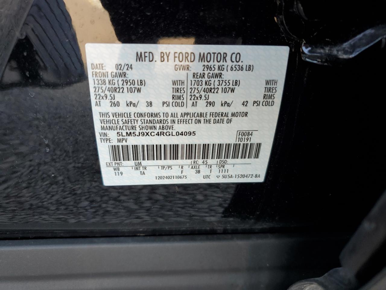 LINCOLN AVIATOR BLACK LABEL