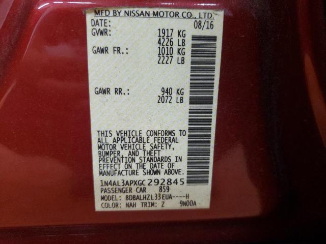 2016 NISSAN ALTIMA 2.5 - 1N4AL3APXGC292845