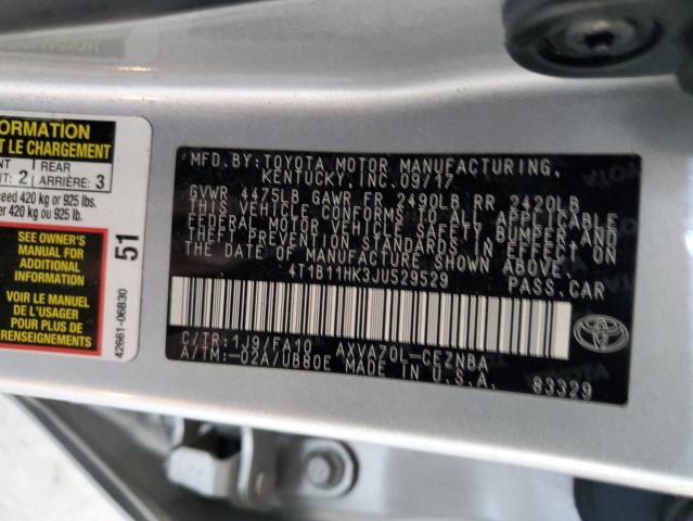 2018 TOYOTA CAMRY L 4T1B11HK3JU529529