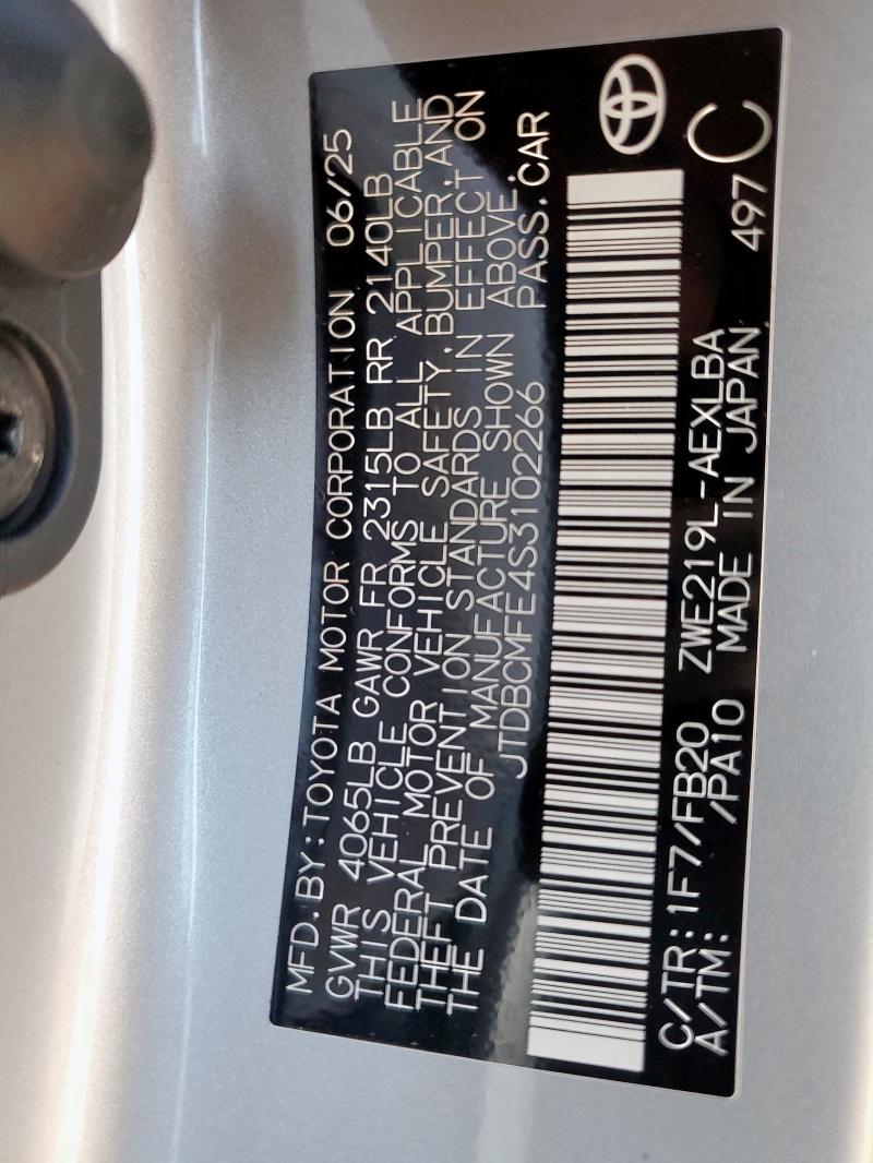 2025 TOYOTA COROLLA LE - JTDBCMFE4S3102266