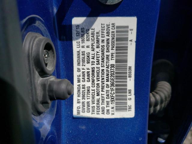 2016 HONDA CIVIC EX 19XFC1F36GE203730