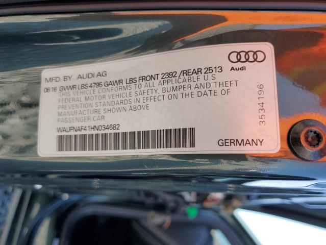 2017 AUDI A4 PRESTIG WAUFNAF41HN034682