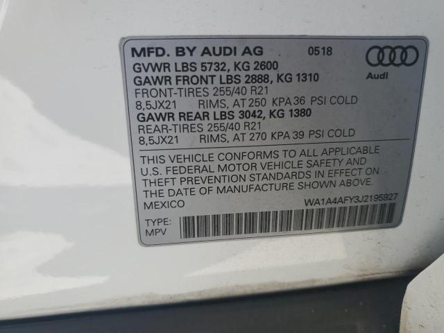 2018 AUDI SQ5 PREMIU WA1A4AFY3J2195927