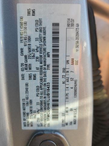 2020 FORD ESCAPE SEL 1FMCU0H61LUB18433