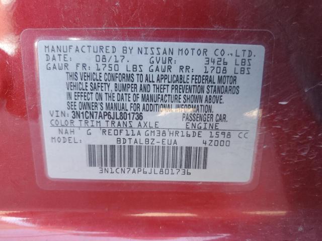 2018 NISSAN VERSA S #3280839382