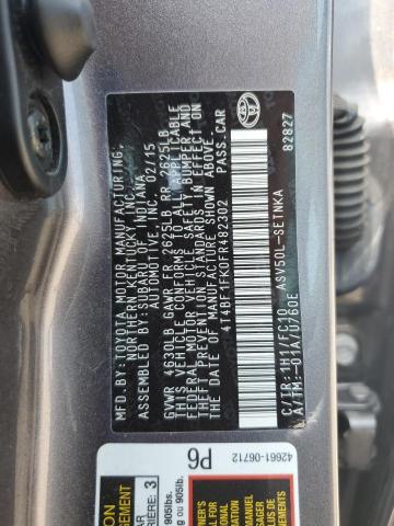 2015 TOYOTA CAMRY LE - 4T4BF1FK0FR482302