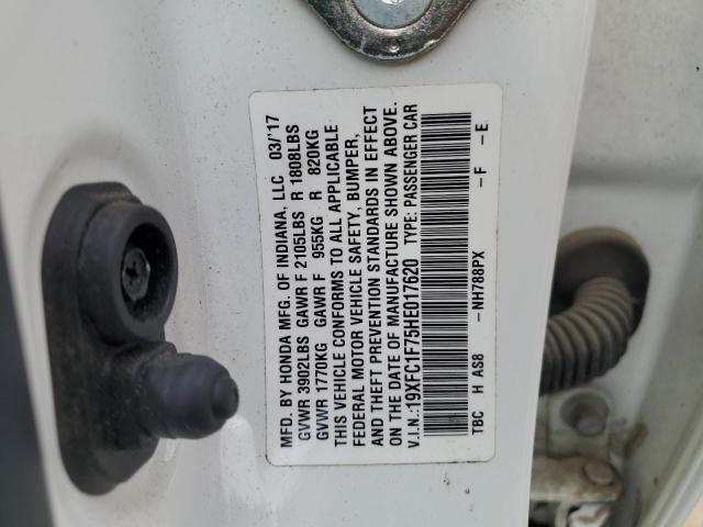 2017 HONDA CIVIC EXL 19XFC1F75HE017620