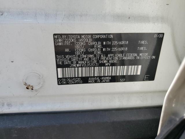 2020 TOYOTA RAV4 XSE JTMEWRFV2LD535131
