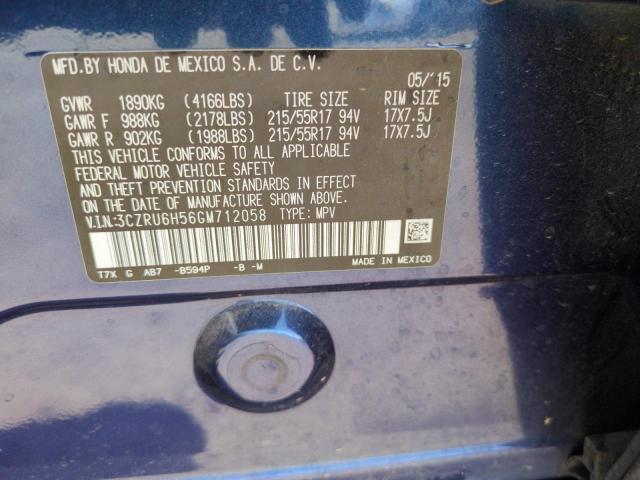 2016 HONDA HR-V EX 3CZRU6H56GM712058