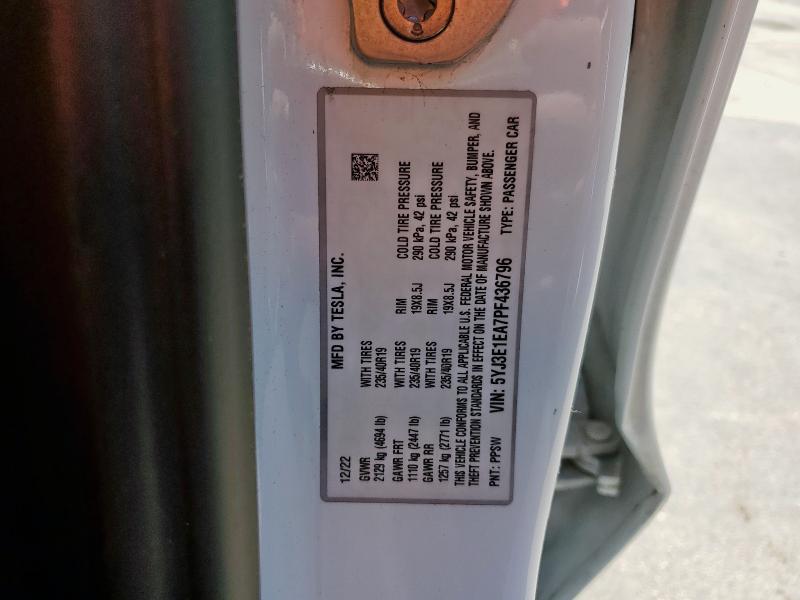 2023 TESLA MODEL 3 5YJ3E1EA7PF436796