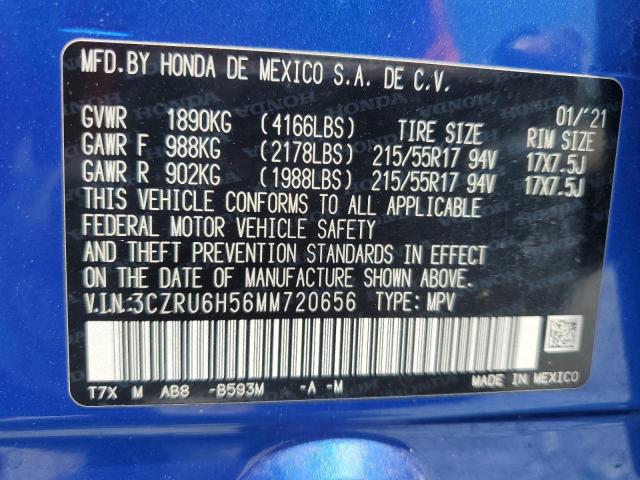 2021 HONDA HR-V EX 3CZRU6H56MM720656