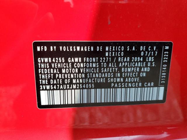 2018 VOLKSWAGEN GTI S 3VW547AUXJM254055