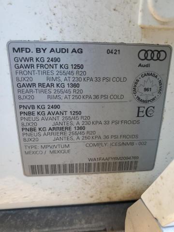 2021 AUDI Q5 TECHNIK - WA1FAAFY6M2094769
