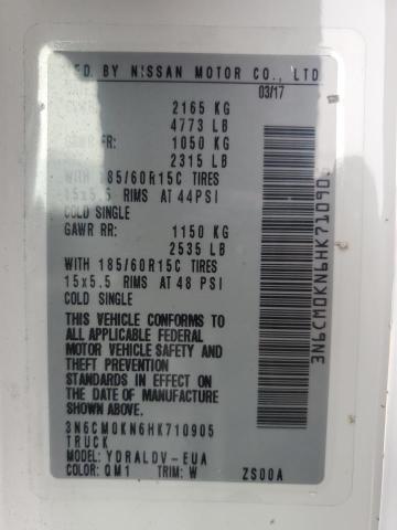2017 NISSAN NV200 2.5S 3N6CM0KN6HK710905