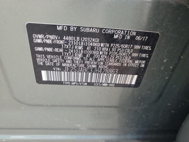 2018 SUBARU FORESTER 2 JF2SJABC3JH428863