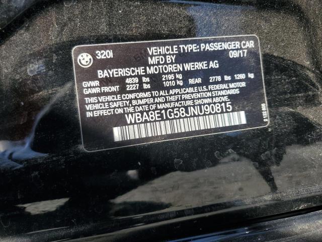 2018 BMW 320 I WBA8E1G58JNU90815