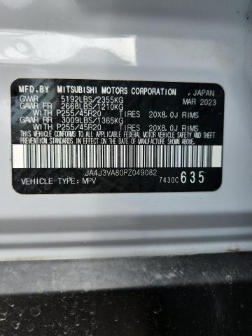 2023 MITSUBISHI OUTLANDER JA4J3VA80PZ049082