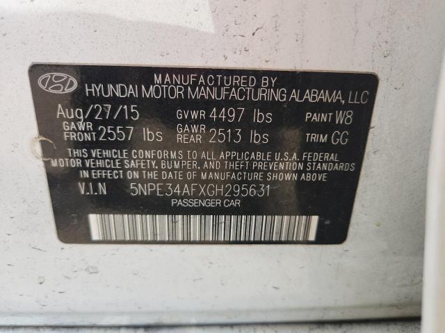 2016 HYUNDAI SONATA SPO 5NPE34AFXGH295631