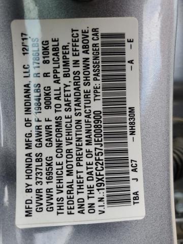2018 HONDA CIVIC LX - 19XFC2F57JE008900