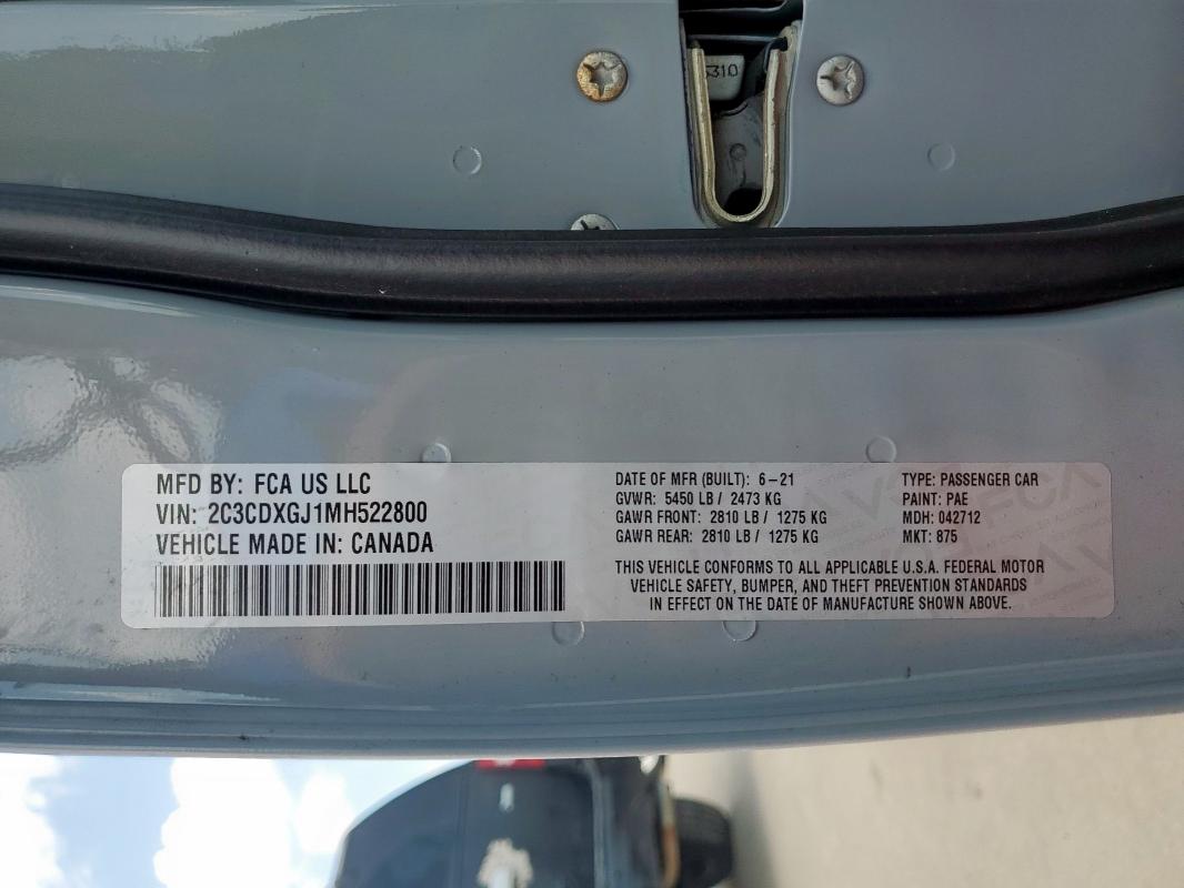 2021 DODGE CHARGER SC 2C3CDXGJ1MH522800
