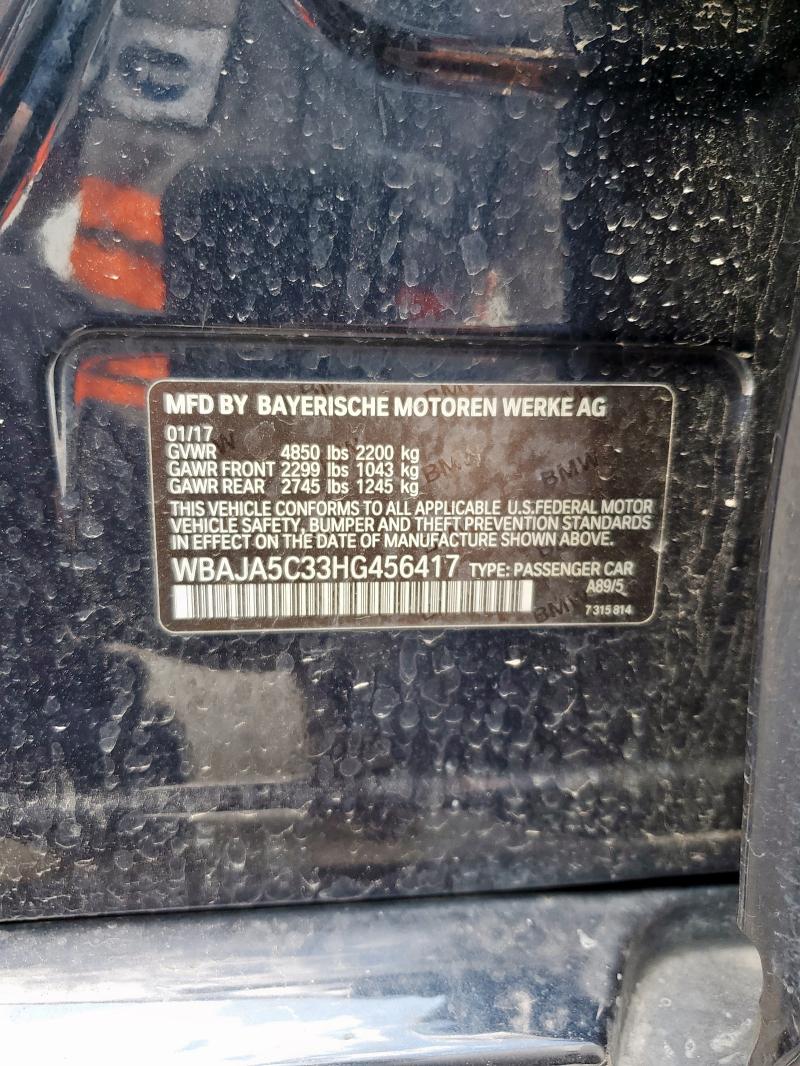 2017 BMW 530 I WBAJA5C33HG456417