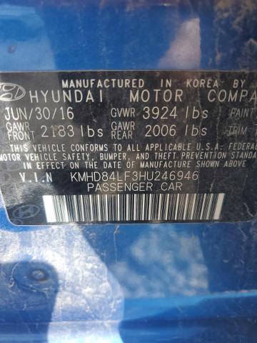 2017 HYUNDAI ELANTRA SE - KMHD84LF3HU246946