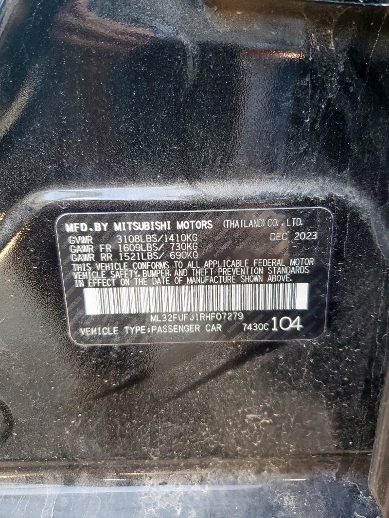 2024 MITSUBISHI MIRAGE G4 ML32FUFJ1RHF07279