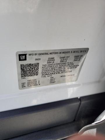 2020 CHEVROLET EQUINOX LT 3GNAXKEVXLS738084