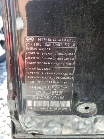 2015 LAND ROVER LR4 SALAG2V64FA744155