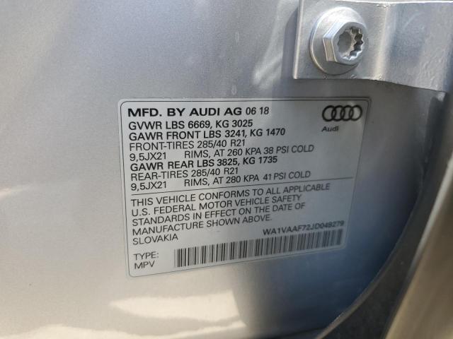 2018 AUDI Q7 PRESTIG WA1VAAF72JD049279