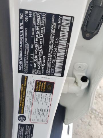 2015 MERCEDES-BENZ ML 400 4MATIC - 4JGDA5GB5FA562106