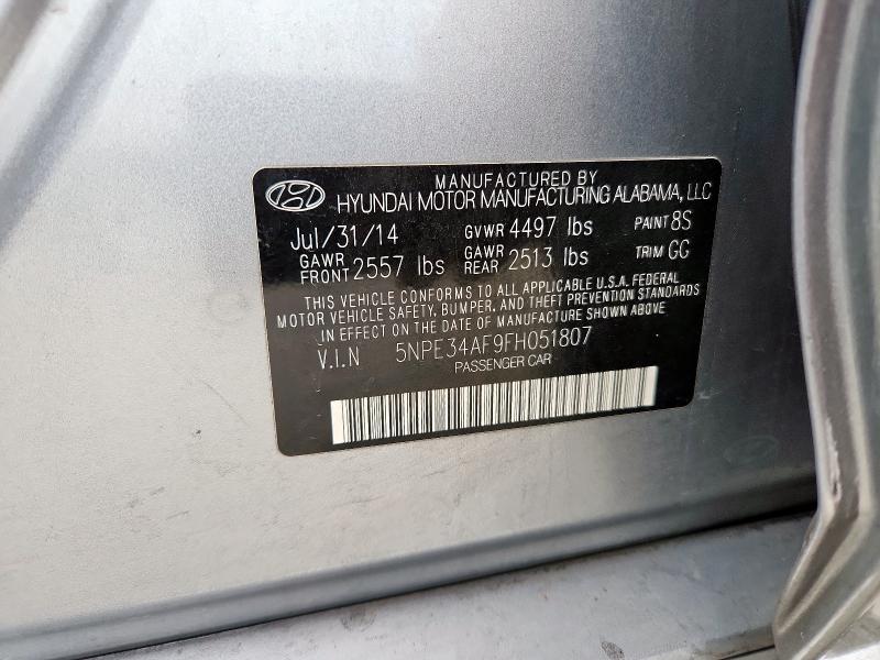 2015 HYUNDAI SONATA LIM - 5NPE34AF9FH051807