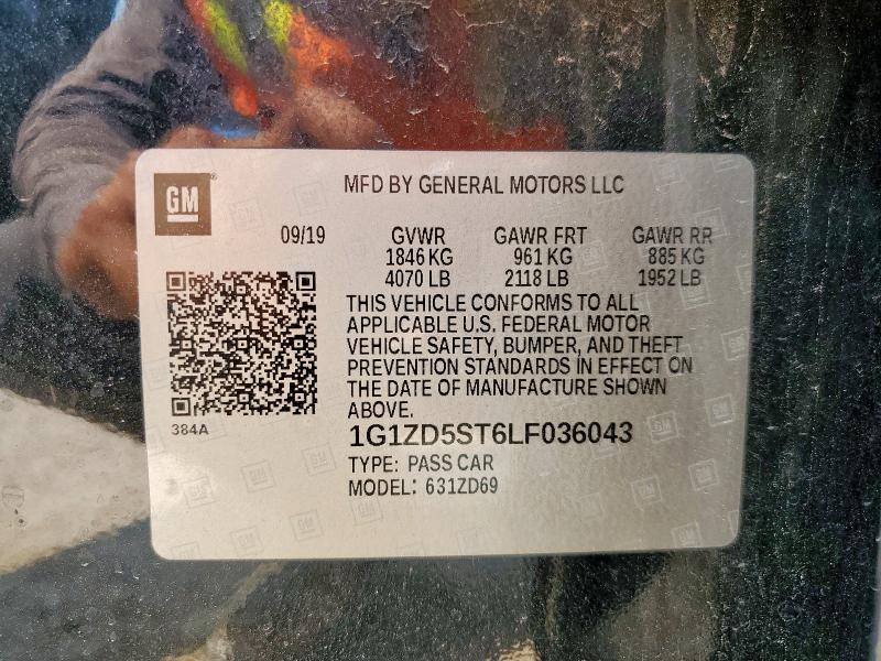 2020 CHEVROLET MALIBU LT - 1G1ZD5ST6LF036043